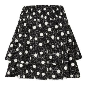 Topshop Tiered Polka Dot Skirt